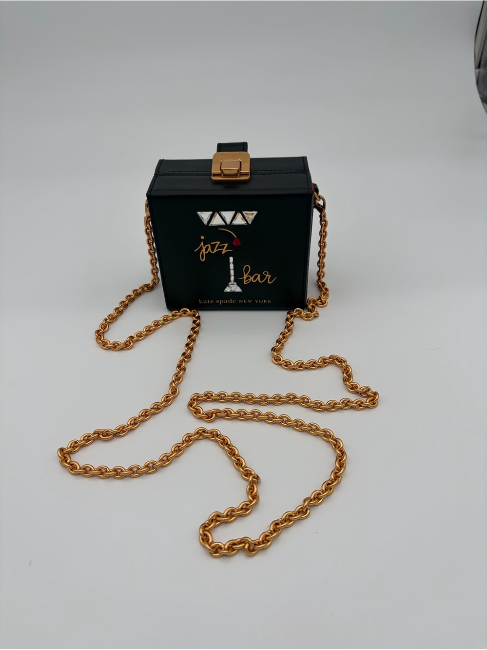 kate spade Black Mini 'Jazz Bar' Embellished Box Bag - Picture 1 of 9